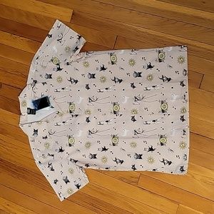 New Disney nightmare before christmas button down woven shirt summerfest
